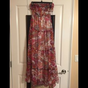 Strapless maxi dress